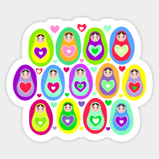 Russian dolls matryoshka (5) Sticker